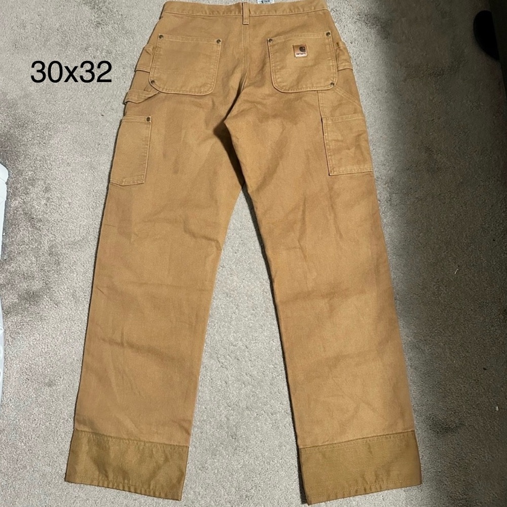 Carhartt Men's Brown Cargo Pants, Double Knee